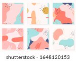 set of abstract memphis... | Shutterstock .eps vector #1648120153