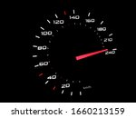 Car dashboard , speedometer with 240 km/h speed - Image.