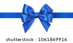 decorative blue bow with... | Shutterstock .eps vector #1061869916