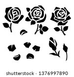 set of decorative flower... | Shutterstock .eps vector #1376997890