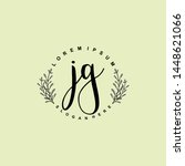 jg initial beauty floral logo... | Shutterstock .eps vector #1448621066