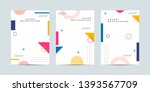 covers with minimal design.... | Shutterstock .eps vector #1393567709
