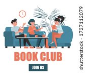 book club web banner concept.... | Shutterstock .eps vector #1727112079