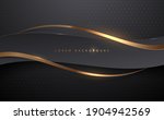 black and gold ribbons abstract ... | Shutterstock .eps vector #1904942569
