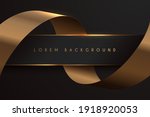 black stripe with gold ribbon... | Shutterstock .eps vector #1918920053
