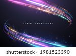 abstract neon color glowing... | Shutterstock .eps vector #1981523390