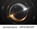 abstract silver and gold circle ... | Shutterstock .eps vector #1993185209