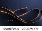 abstract blue and gold waved... | Shutterstock .eps vector #2018091479