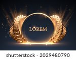 golden ring and laurel wreath... | Shutterstock .eps vector #2029480790