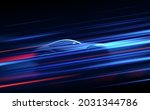 light motion background with... | Shutterstock .eps vector #2031344786