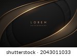 abstract black and gold luxury... | Shutterstock .eps vector #2043011033