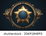 gold star badge template on... | Shutterstock .eps vector #2069184893