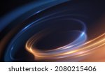 abstract blue and gold motion... | Shutterstock .eps vector #2080215406