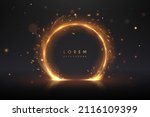 abstract circle light motion... | Shutterstock .eps vector #2116109399