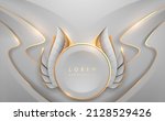 abstract white and gold luxury... | Shutterstock .eps vector #2128529426