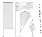 white flags and banners | Shutterstock .eps vector #324961310