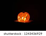 spooky halloween pumpkin | Shutterstock . vector #1243436929