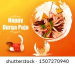 indian goddess durga for happy... | Shutterstock .eps vector #1507270940
