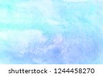 light sky blue watercolor... | Shutterstock . vector #1244458270