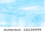 sky blue shades watercolor... | Shutterstock . vector #1261345999