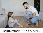 Small photo of family relationships. Discipline, yelling, spanking concept.
