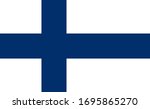 an illustration of finnish flag | Shutterstock . vector #1695865270