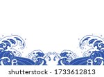 large wave blue illustration... | Shutterstock .eps vector #1733612813