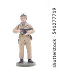 Small photo of Tin Soldier machine gunner air Airborne Brigade USSR isolated on white