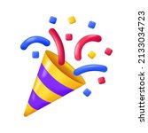 icon emoji   party  confetti in ... | Shutterstock .eps vector #2133034723