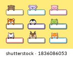 cute baby animals sticker with... | Shutterstock .eps vector #1836086053