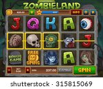 zombie slots game. vector... | Shutterstock .eps vector #315815069
