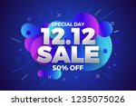12.12 shopping day sale banner... | Shutterstock .eps vector #1235075026