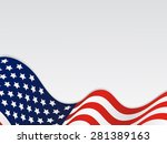 united state of america wavy... | Shutterstock . vector #281389163