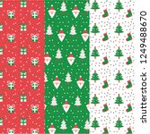 seamless pattern with christmas ... | Shutterstock .eps vector #1249488670