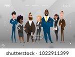 main page business design with... | Shutterstock .eps vector #1022911399