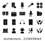 music vector icon set.... | Shutterstock .eps vector #2158458463