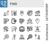 find icon set. collection of... | Shutterstock .eps vector #1673430589