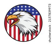 eagle head with flag vector... | Shutterstock .eps vector #2157839973