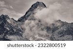 Small photo of Ama Dablam peak. Mount Ama Dablam is located in Nepal