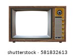 Vintage television with cut out ...