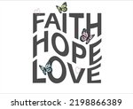 Faith Hope Love Butterfly Hand...