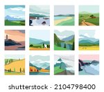 set of decorative square... | Shutterstock .eps vector #2104798400