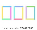 picture frame colorful set on... | Shutterstock .eps vector #374822230