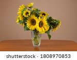 Sunflower Bouquet On The Table...