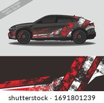 wrap car decal design vector ... | Shutterstock .eps vector #1691801239