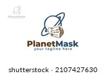 planet mask logo design. vector | Shutterstock .eps vector #2107427630