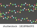 garlands  christmas decorations ... | Shutterstock .eps vector #1818986093