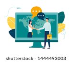 online conclusion of the... | Shutterstock .eps vector #1444493003