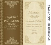 baroque invitation card in old... | Shutterstock .eps vector #227074963