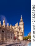 Small photo of Long exposure of the iconic La Giralda tower of the basilica in the centre of Seville.